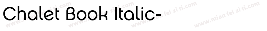 Chalet Book Italic字体转换